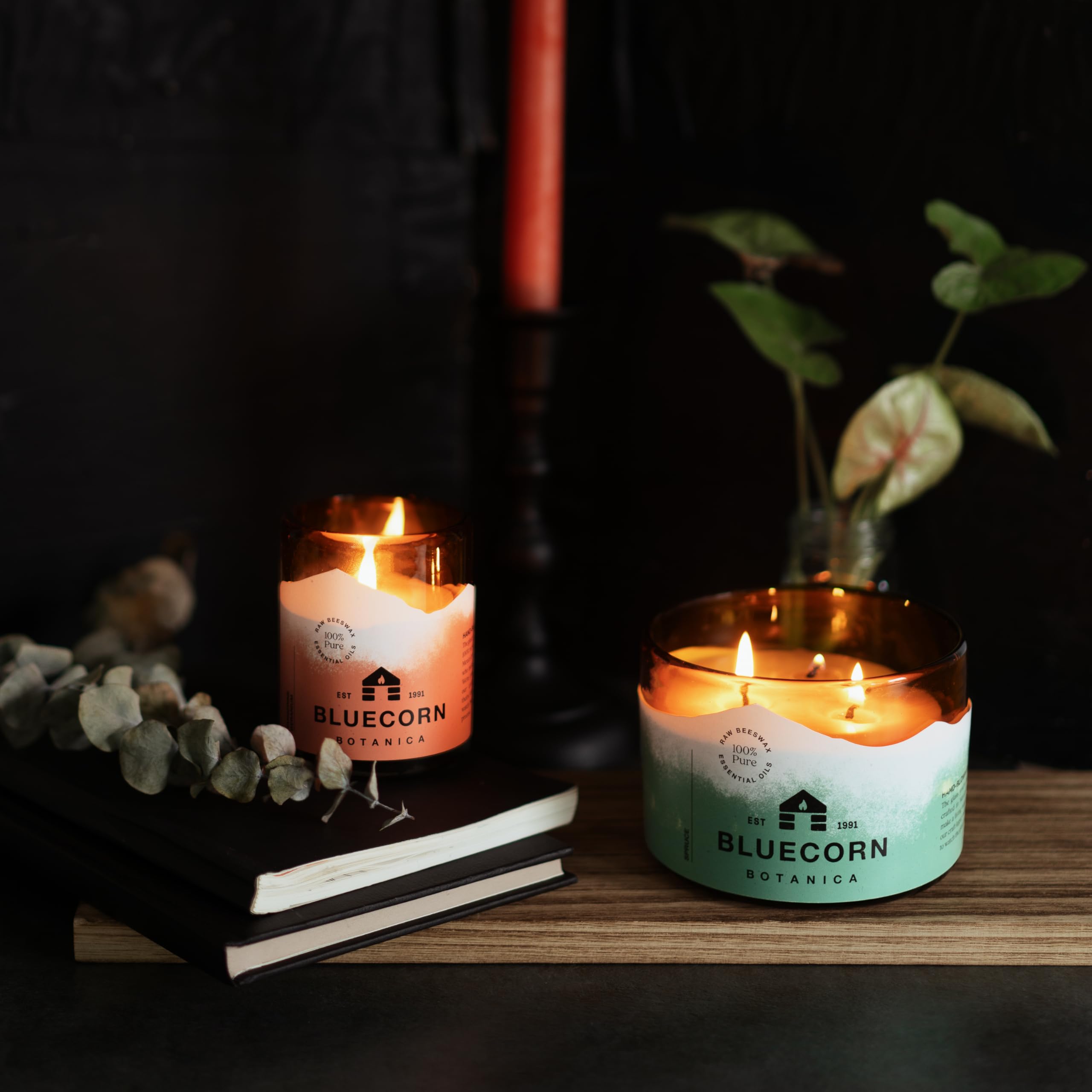 Bluecorn Beeswax gift-ready candle for housewarming or holidays.