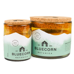Bluecorn Beeswax spruce aroma candle highlights forest-fresh scent for seasonal decor.