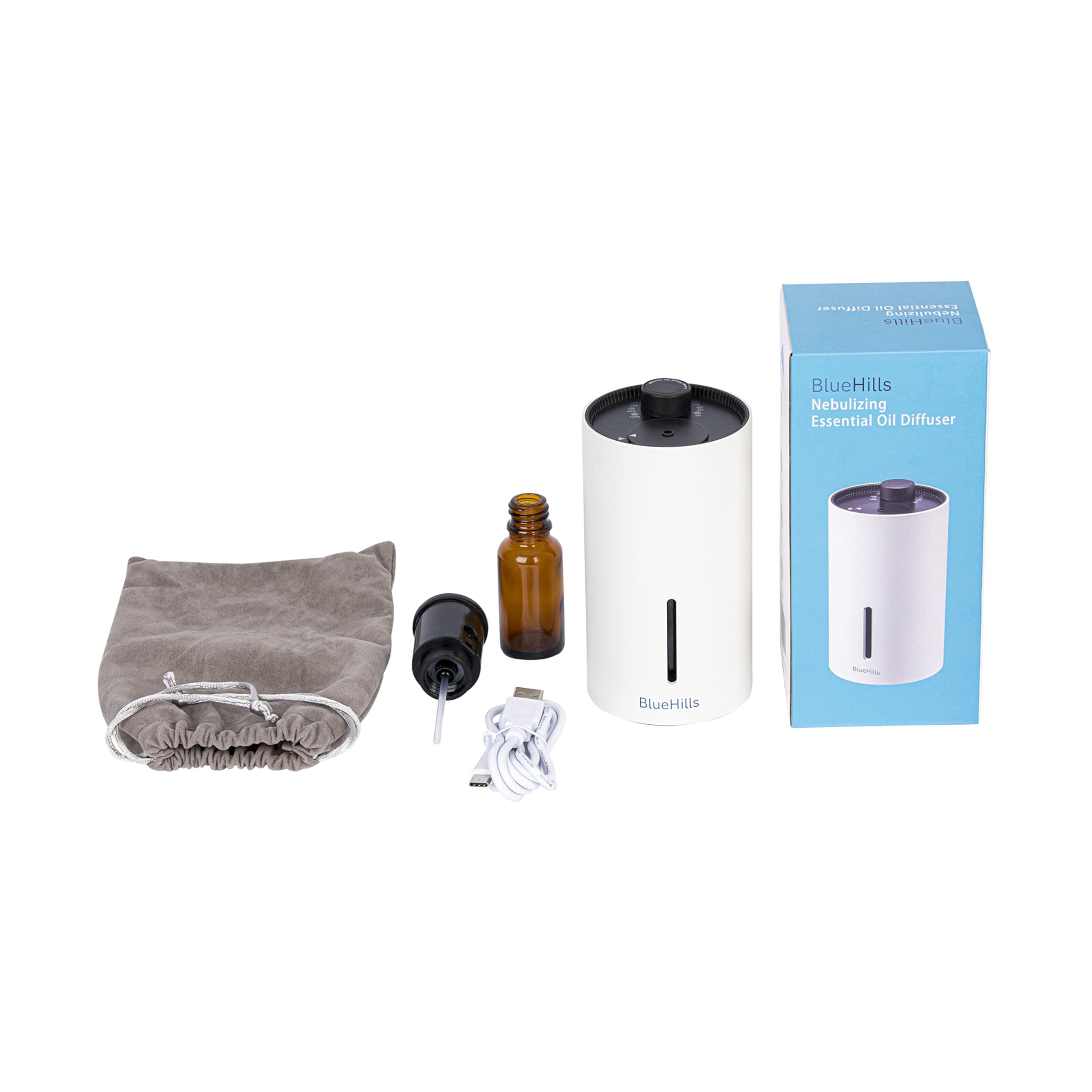 BlueHills diffuser white ambient scene demonstrating room-wide fragrance
