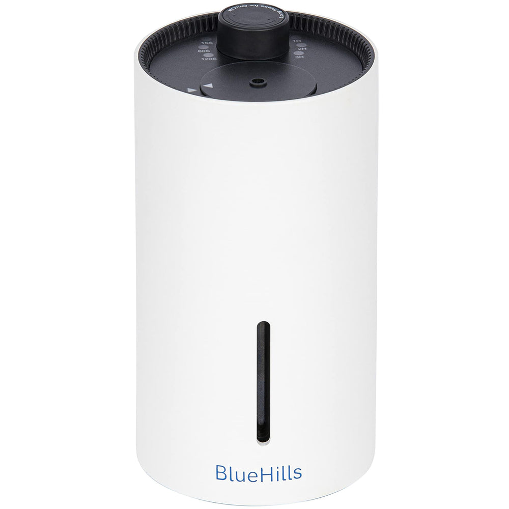 BlueHills diffuser white front view for desk use with portable aroma diffusion