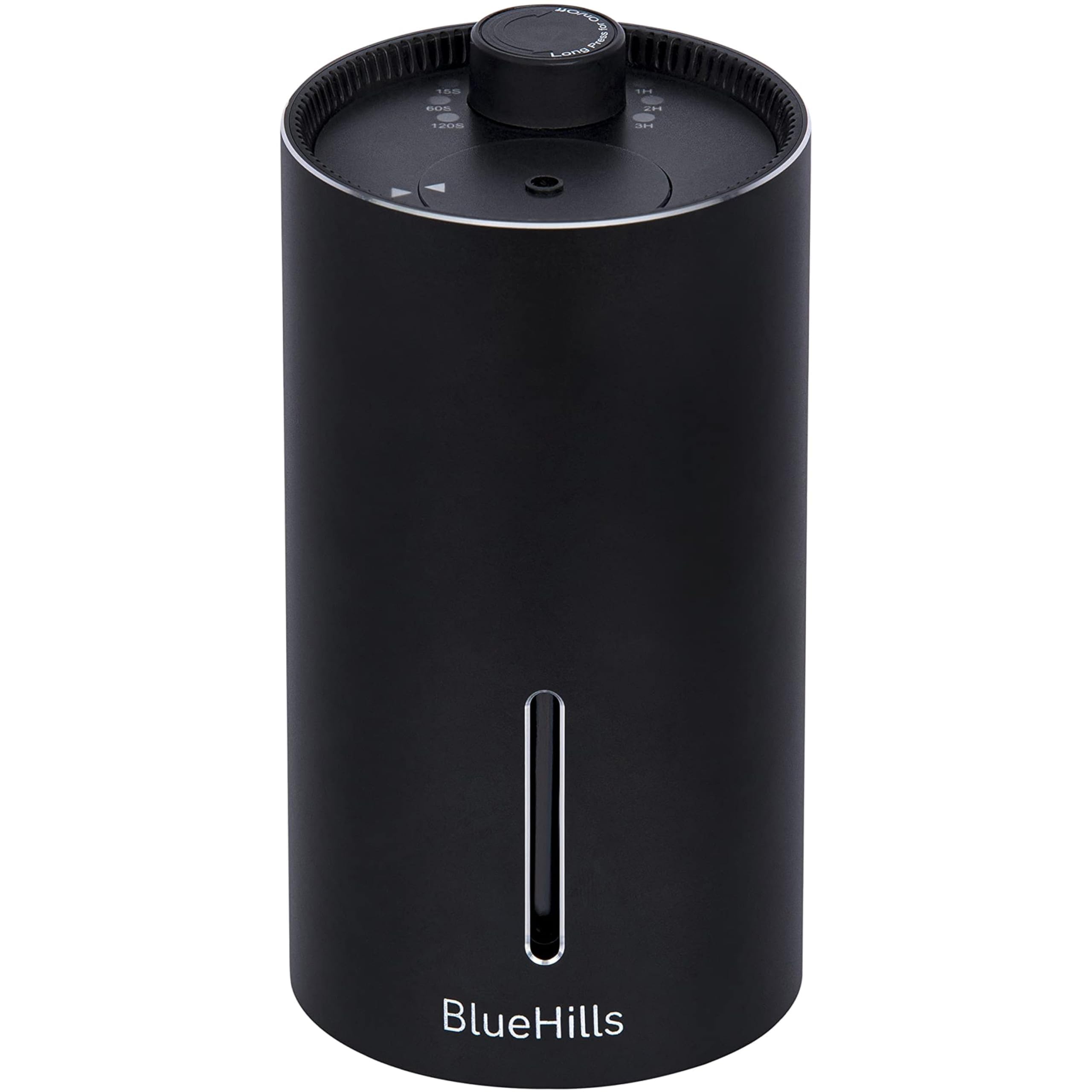 BlueHills waterless diffuser in cordless travel setup for on-the-go aromatherapy