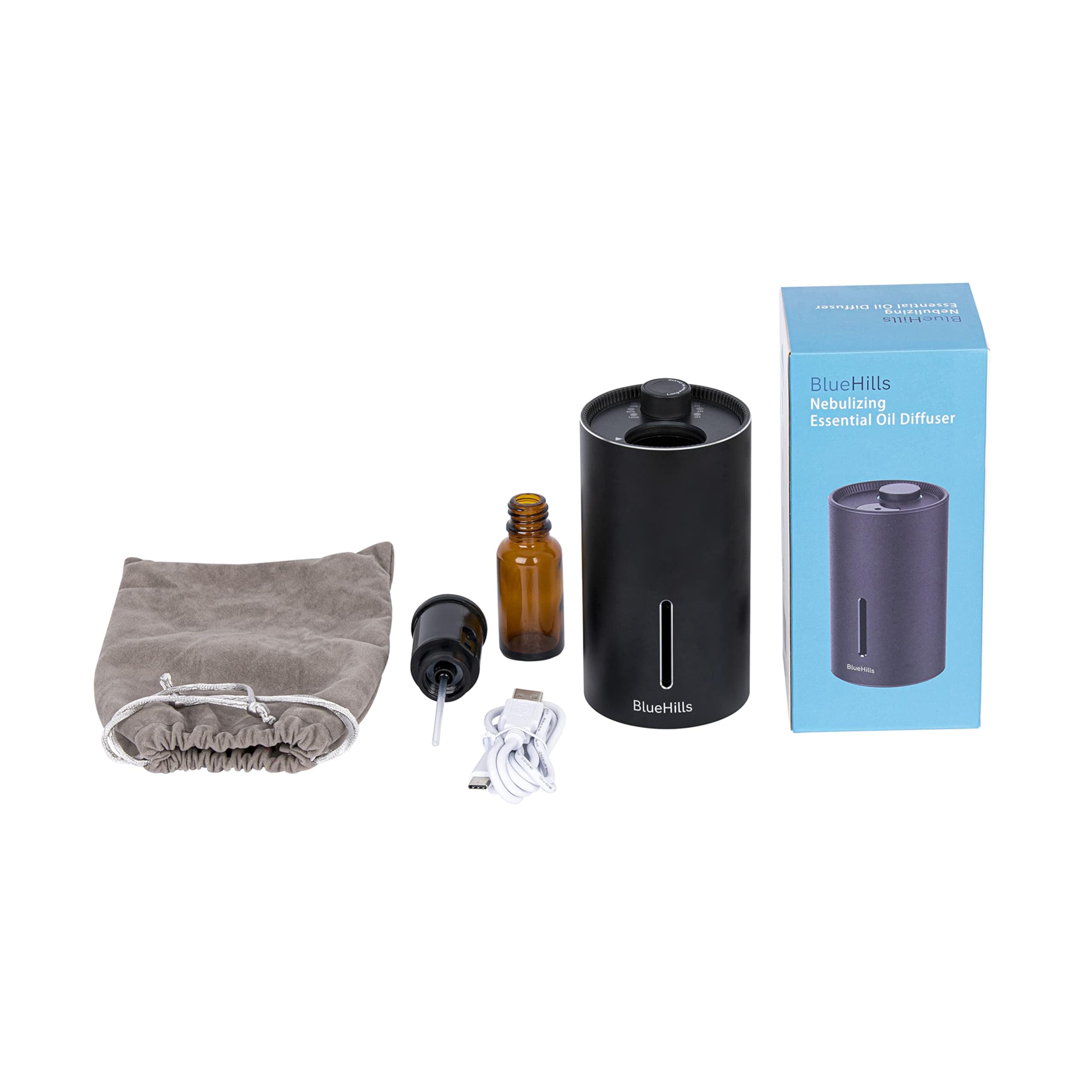 BlueHills portable diffuser suited for hotel stays and home use