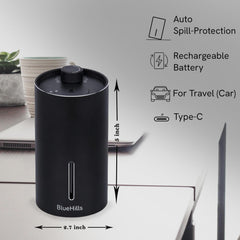 BlueHills rechargeable diffuser powered by built-in battery for travel use