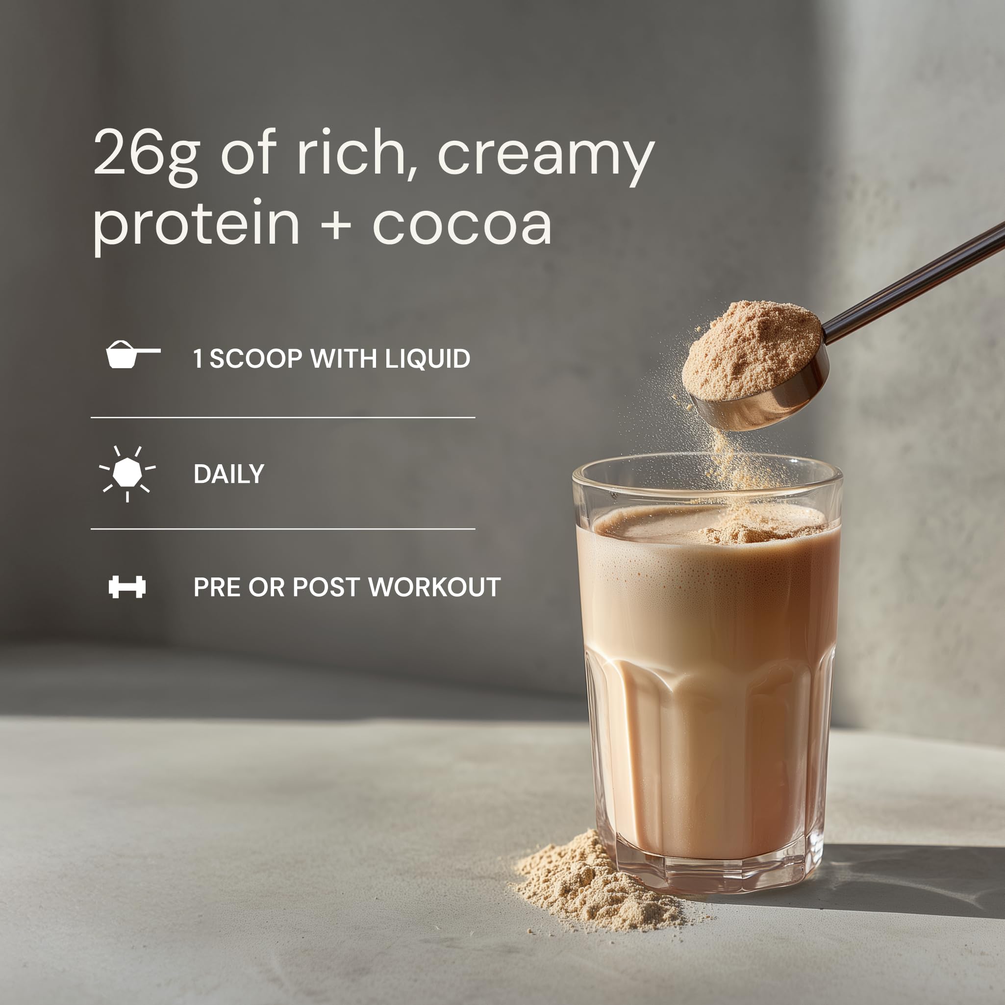 Blueprint Bryan Johnson chocolate protein powder oats bowl shows versatile breakfast option.