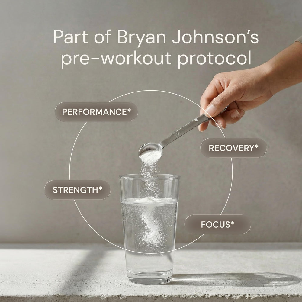Creatine monohydrate powder mixed in a drink, ready for training.