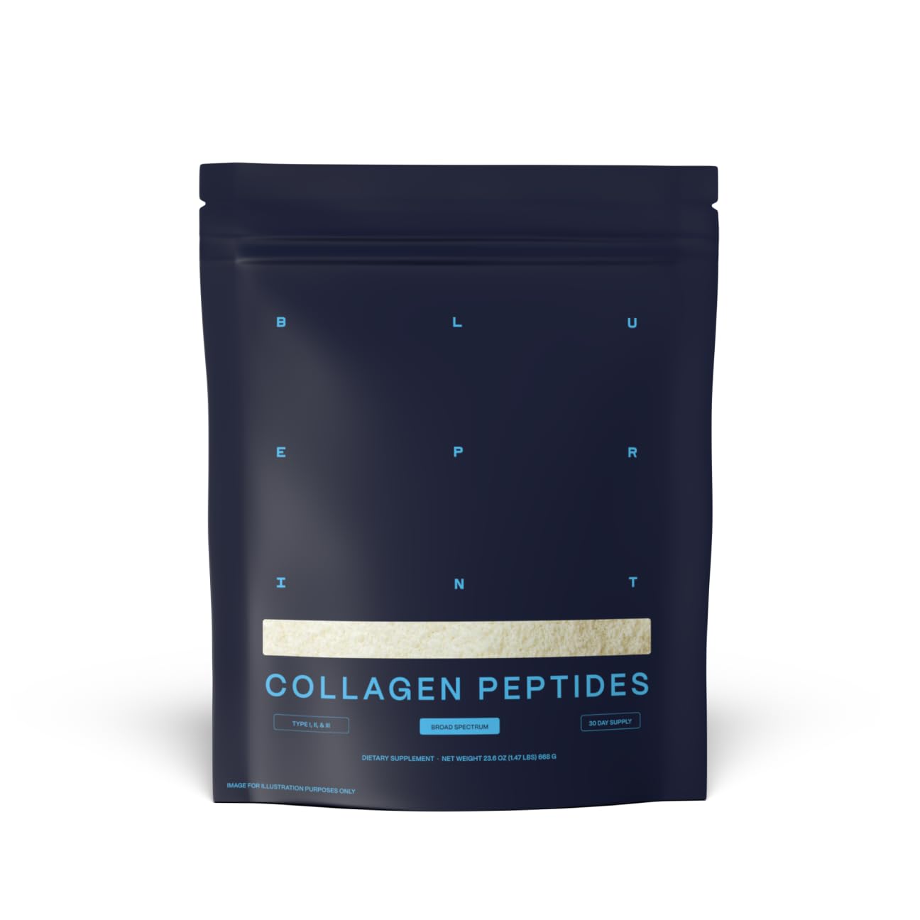 Blueprint Bryan Johnson hydrolyzed collagen bottle for neutral daily protein supporting skin and joints