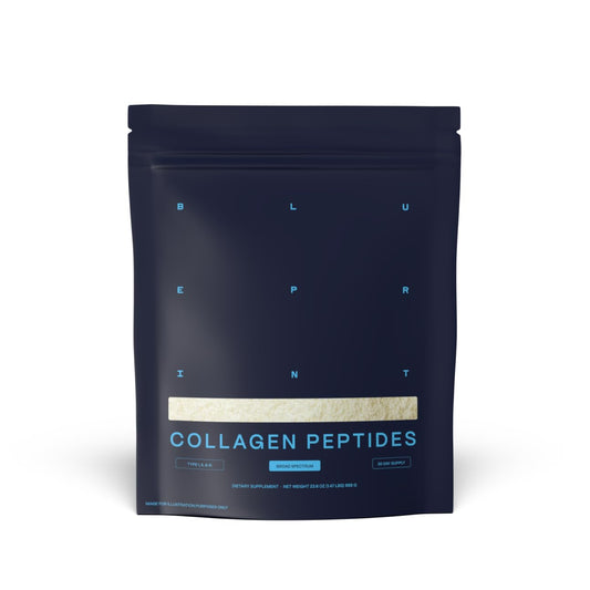 Blueprint Bryan Johnson hydrolyzed collagen bottle for neutral daily protein supporting skin and joints