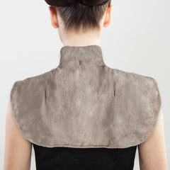 Bluestone neck and shoulder warmer with soft plush fabric for gentle warmth