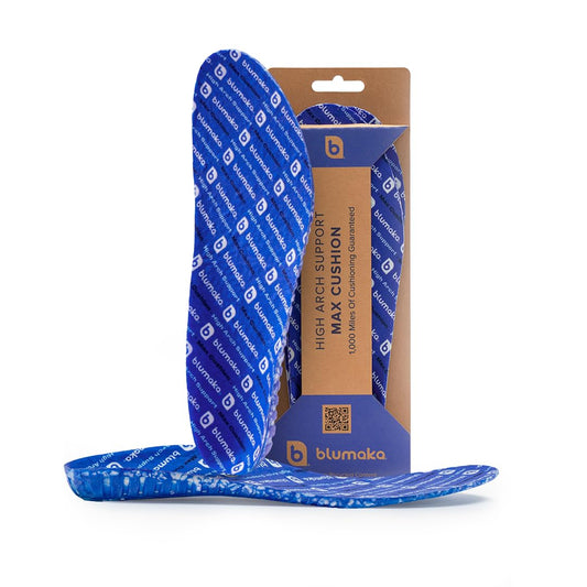 Blumaka Everyday Comfort insoles front view, all-day cushioning for standing and walking.