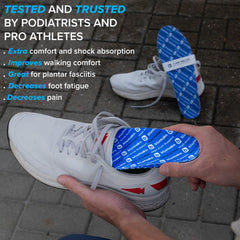Blumaka Everyday Comfort Insoles highlight max cushion and responsive foam for daily wear.