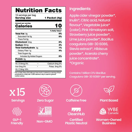 Blume SuperBelly acai pomegranate packet delivers bold flavor and gut-friendly hydration.