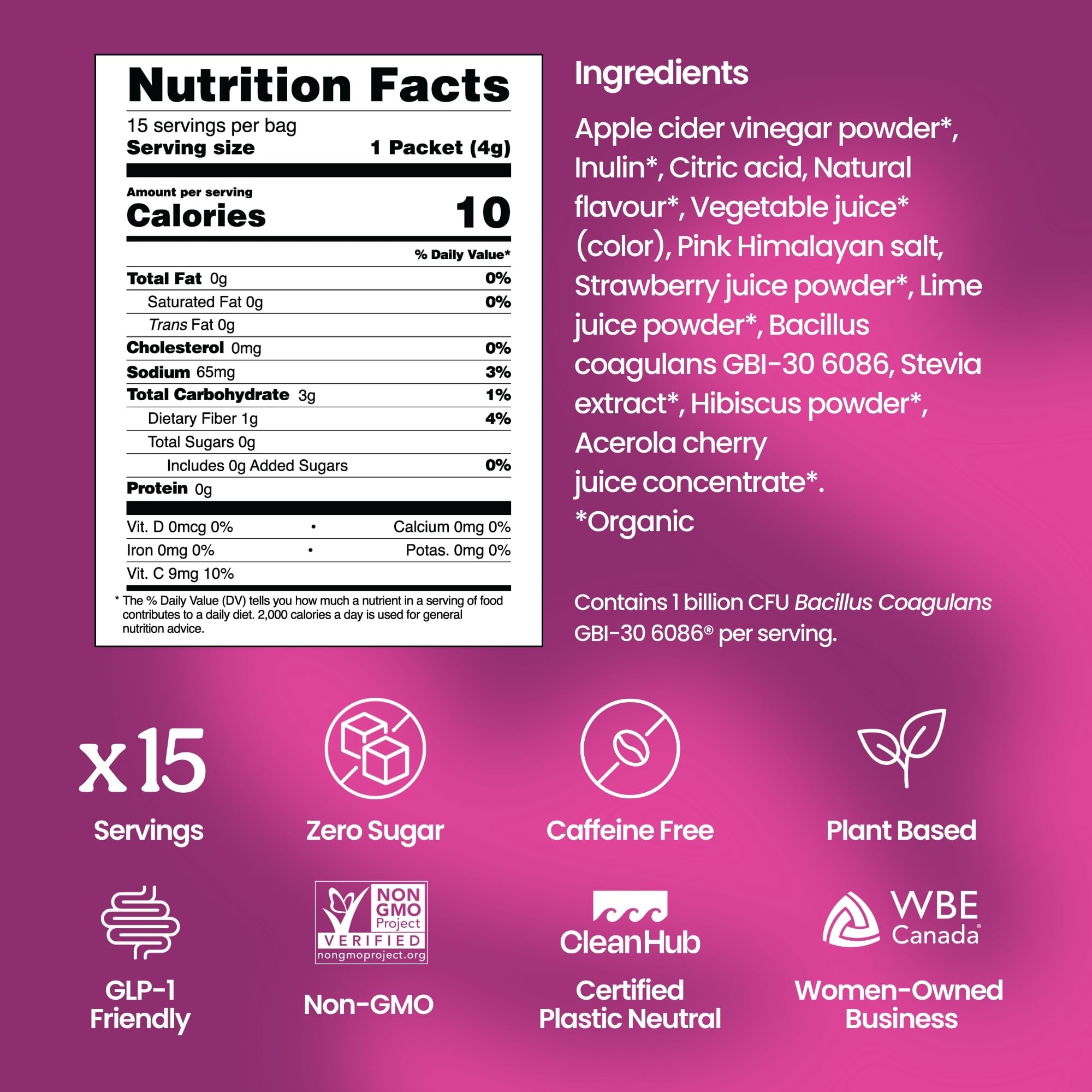 Blume SuperBelly Jerusalem Artichoke-derived prebiotic source highlighted.