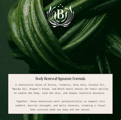 Blumenes Body Renewal bottle with pump for easy daily hydration.