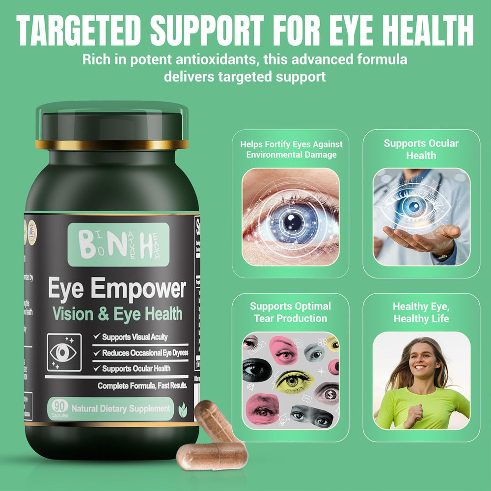 BNH Eye Empower retinal health supports sharp vision and tissue vitality.