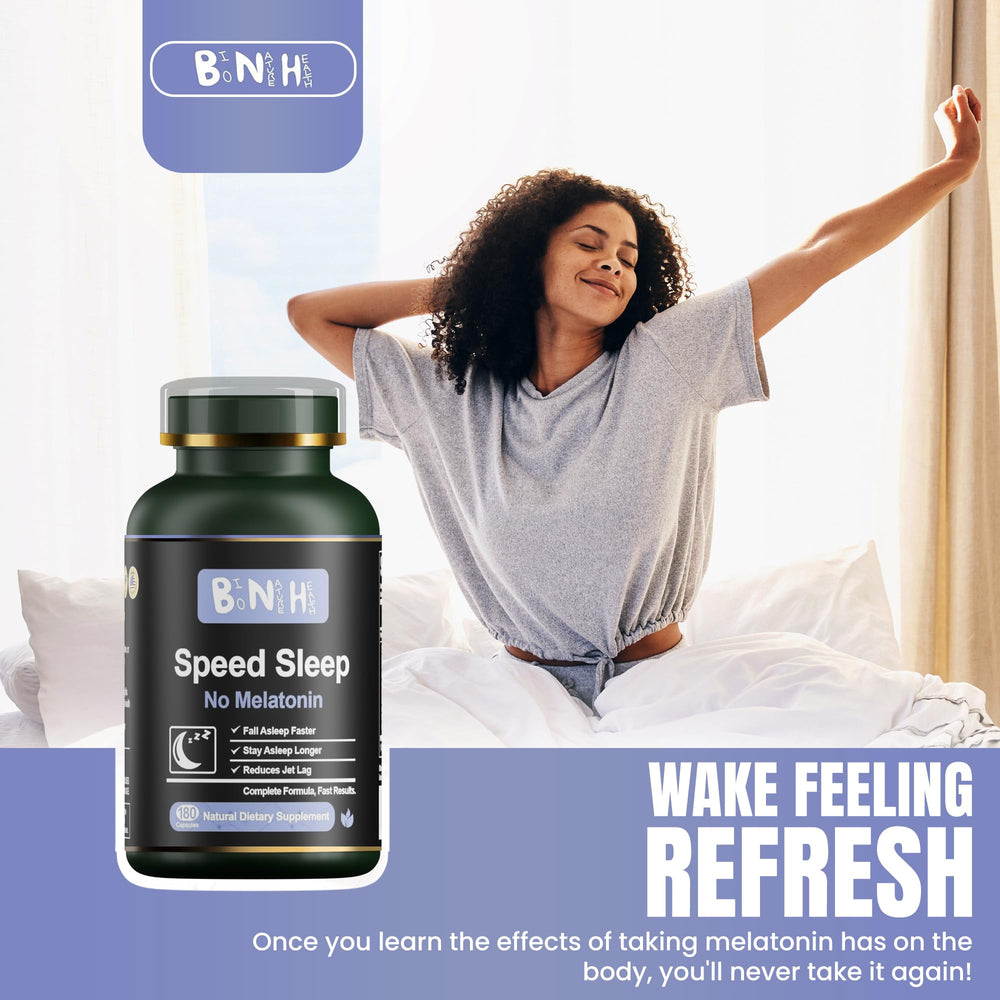 BNH bottle in night routine scene suggests unwind before bed.