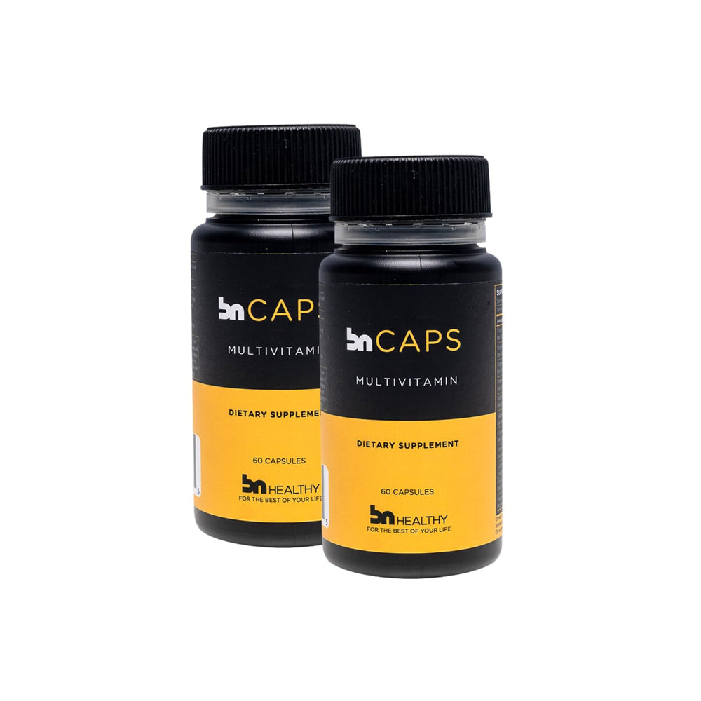 BNHealthy BN Caps bottle front for daily nutrient support and balanced wellness.