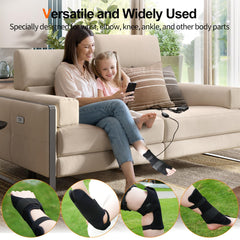 Bnlei belt on ankle demonstrates versatile positioning for multiple areas.