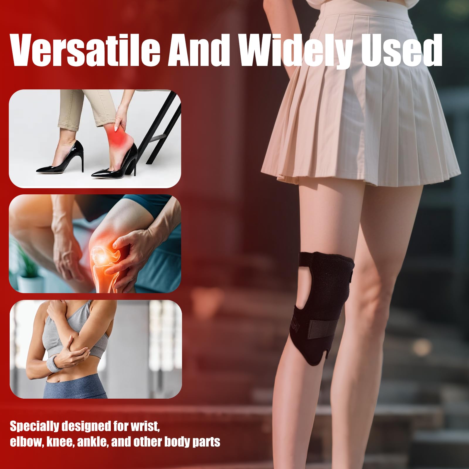 Bnlei wearable red light wrap on knee for versatile joint support
