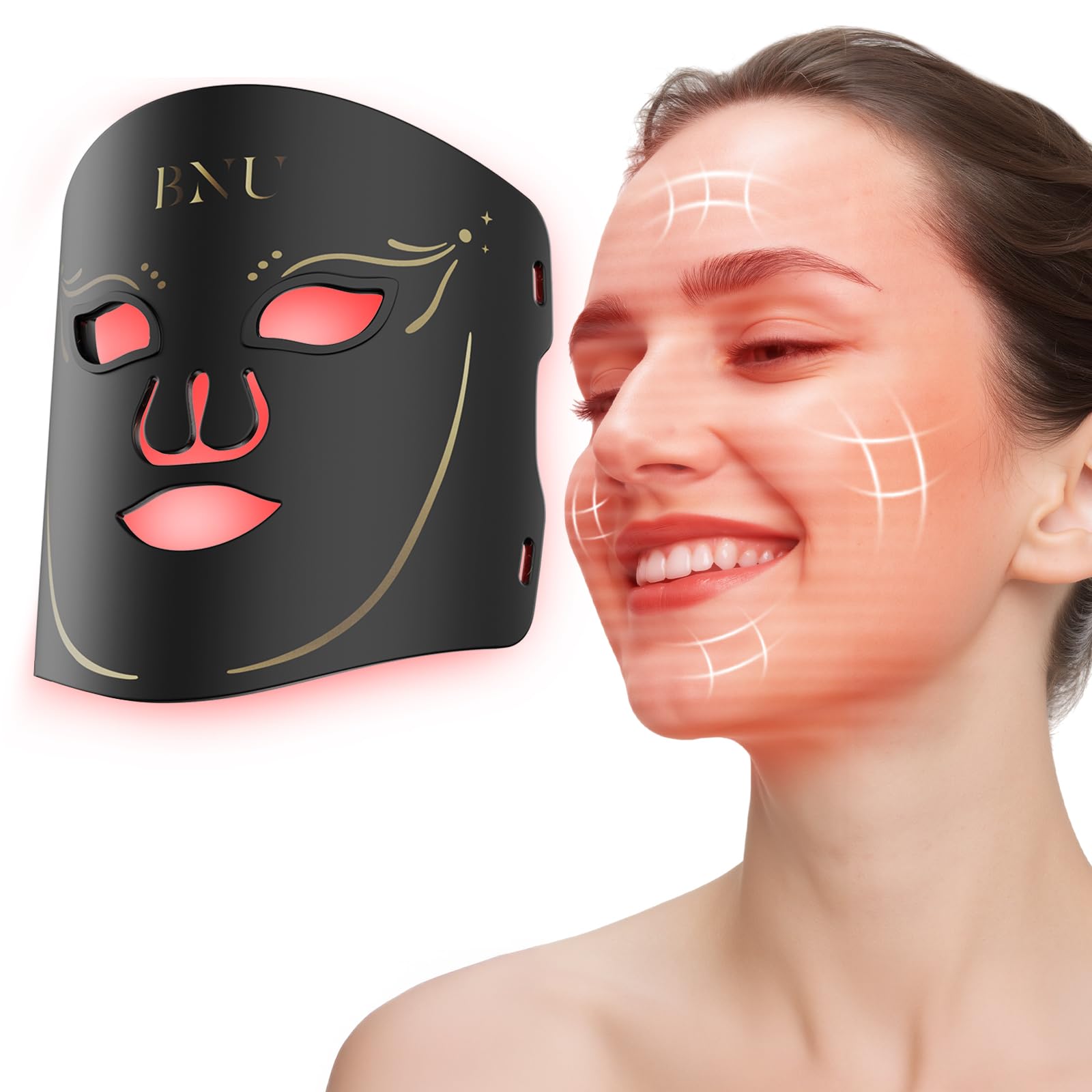 BNU red light therapy mask main unit for at-home skincare sessions
