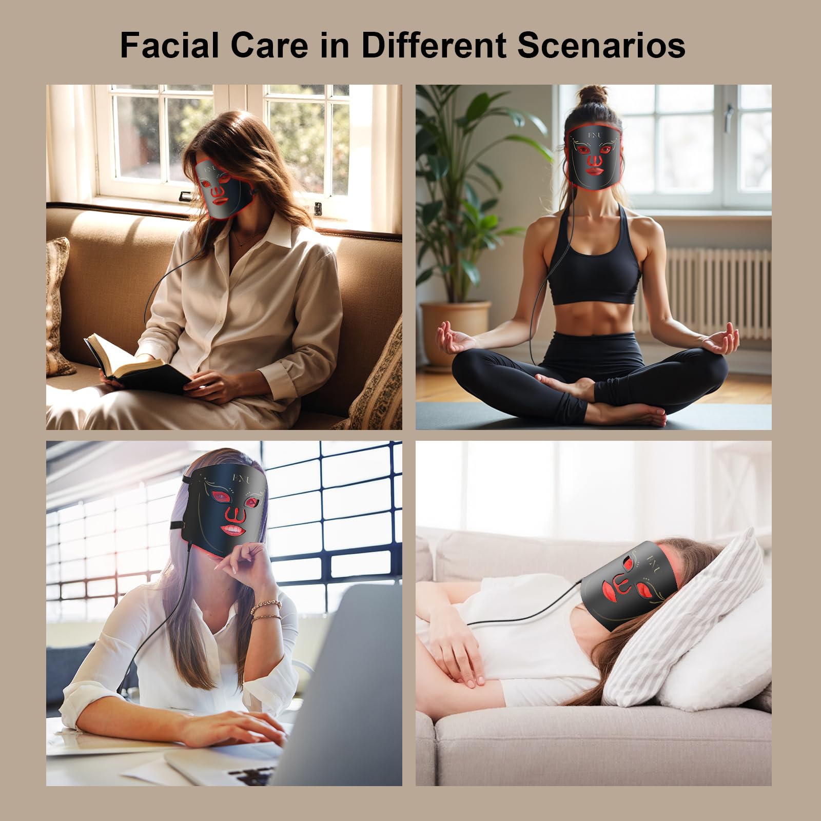 BNU red light mask travel-ready design for on-the-go skincare