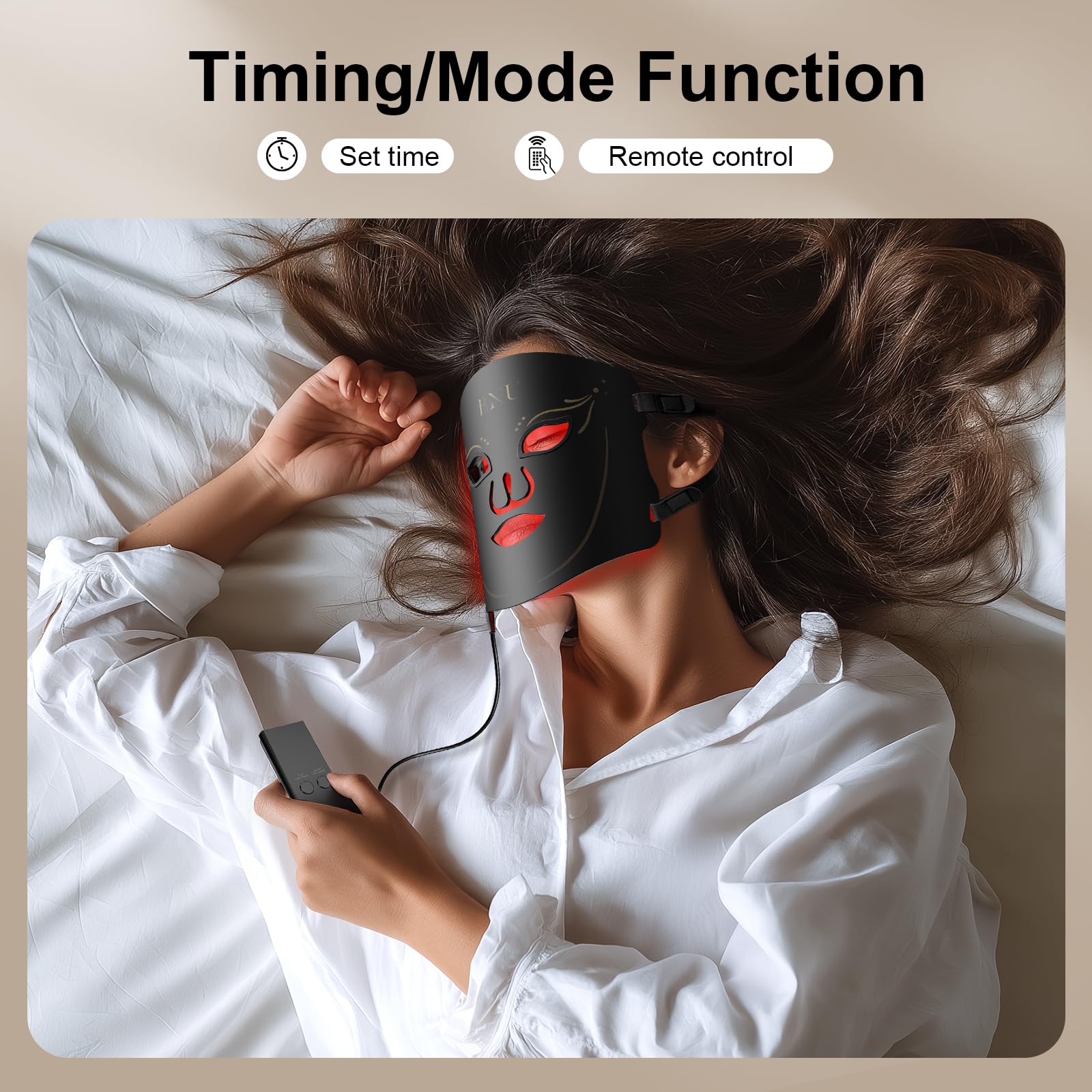 BNU red light mask wearable hands-free use during routine