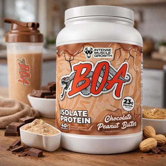 BOA Isolate Chocolate Peanut Butter pour showing smooth dissolve
