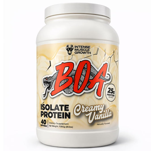 BOA Isolate Protein bottle pour for quick pre- or post-workout fueling