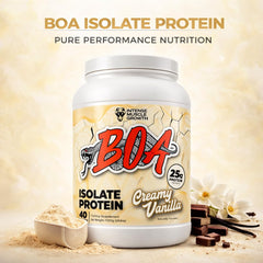 BOA Isolate Protein shake mixing with water or milk for smooth texture