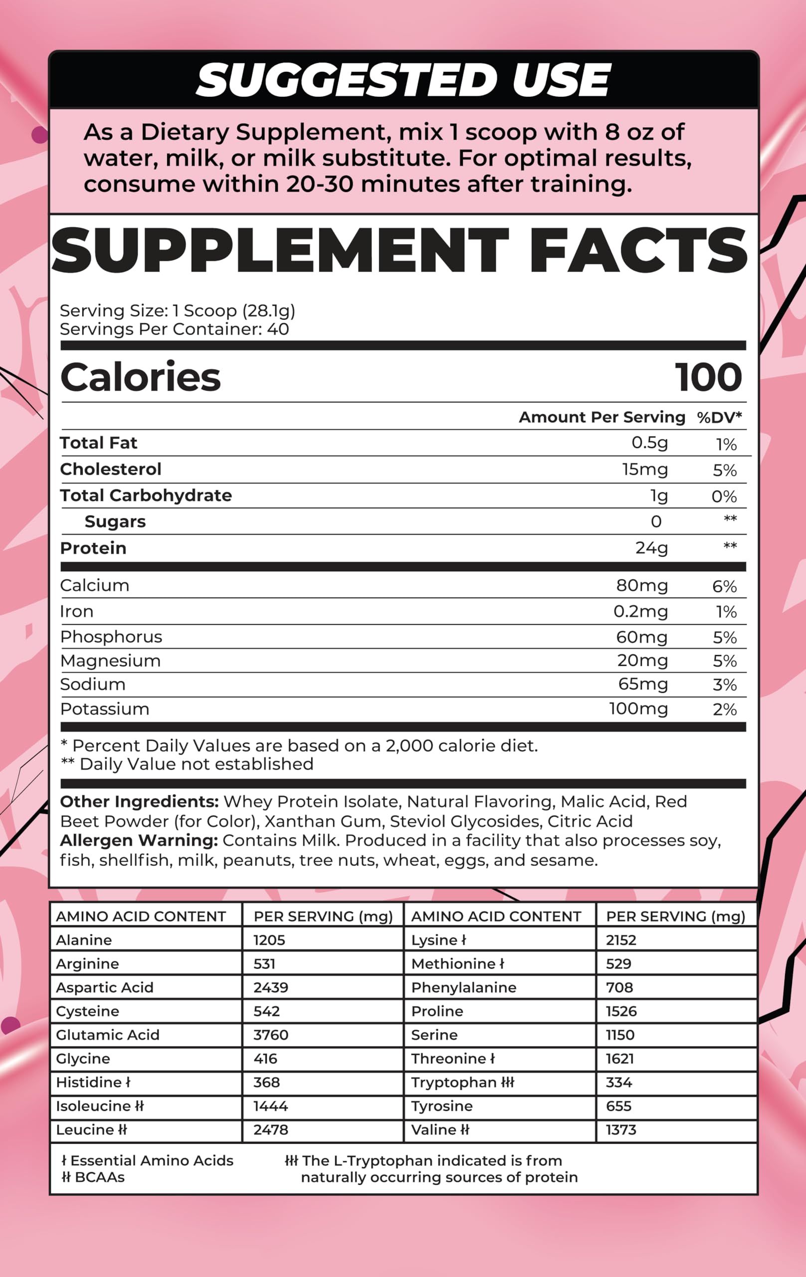 Shake-ready BOA Isolate Protein strawberry after training.