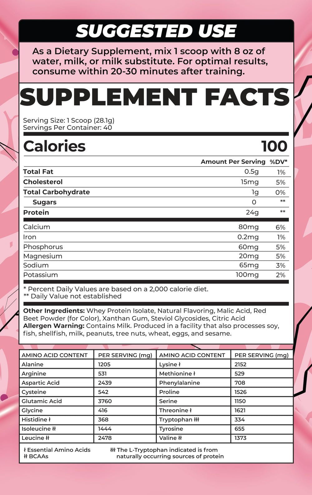 Shake-ready BOA Isolate Protein strawberry after training.