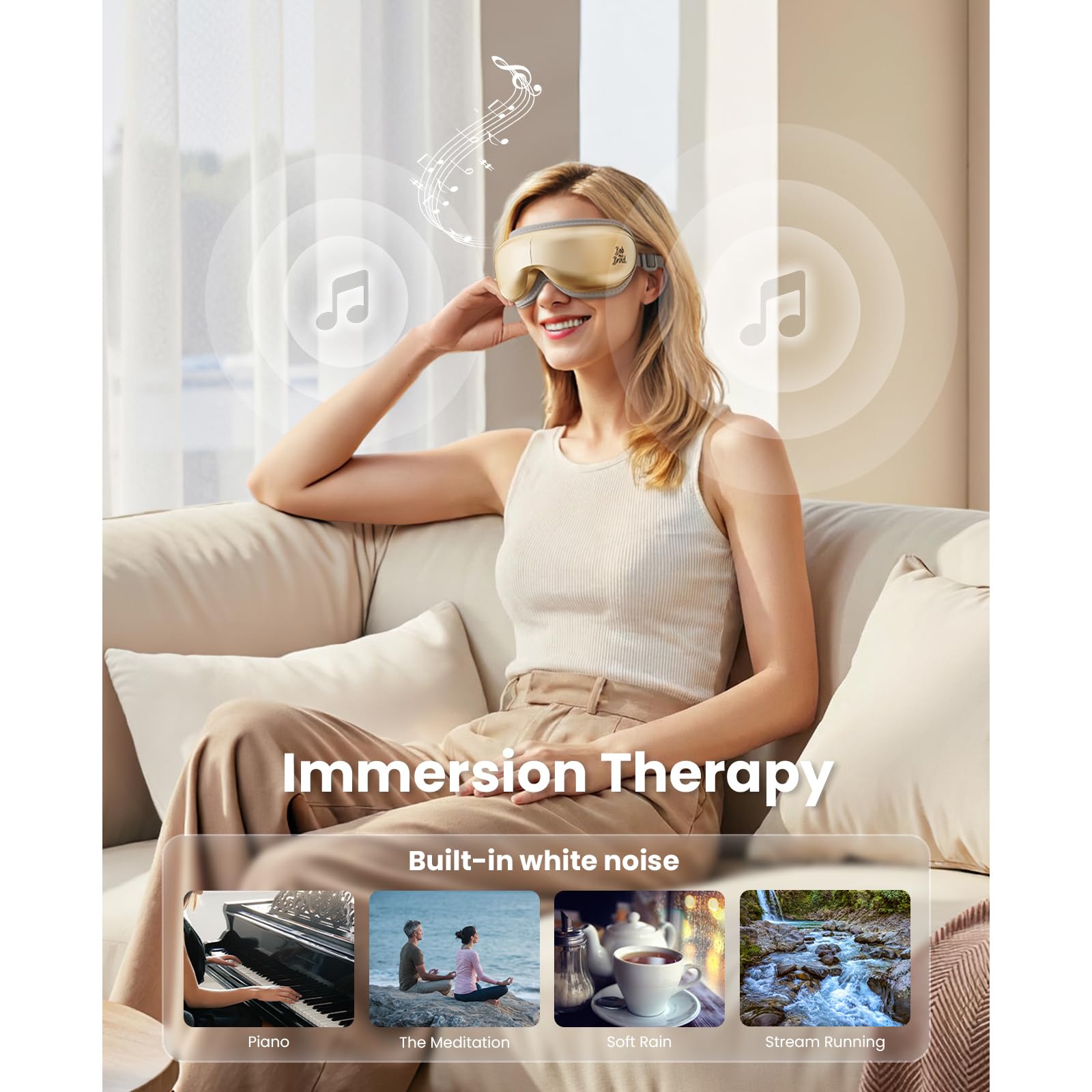 EyeOasis 3 massager controls for adjustable heat and pressure.