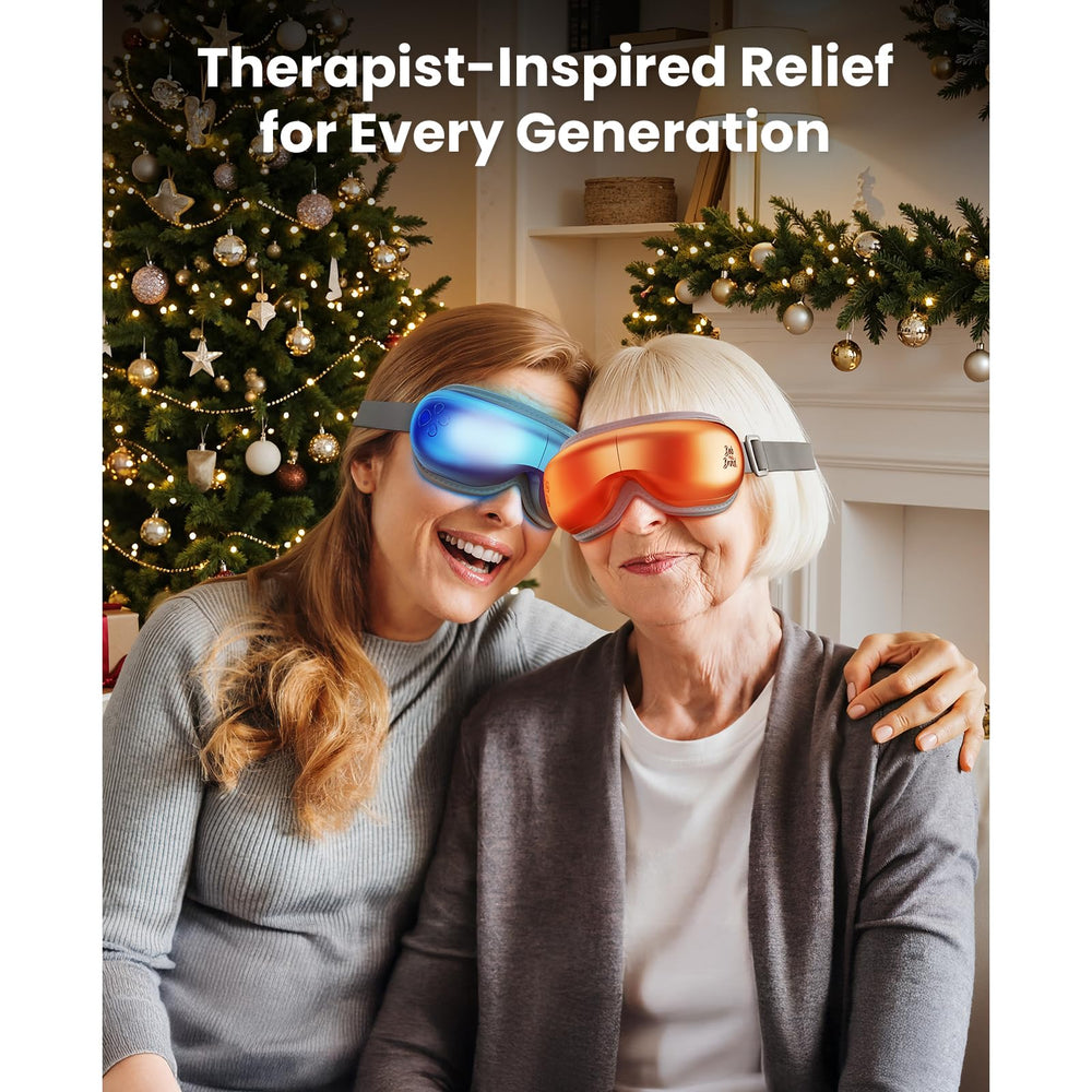 EyeOasis 3 massager in use providing gentle eye relief.