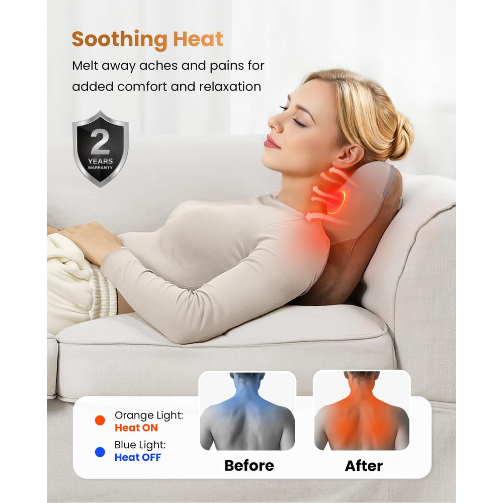 Four deep-kneading nodes mimic shiatsu for neck and back massage