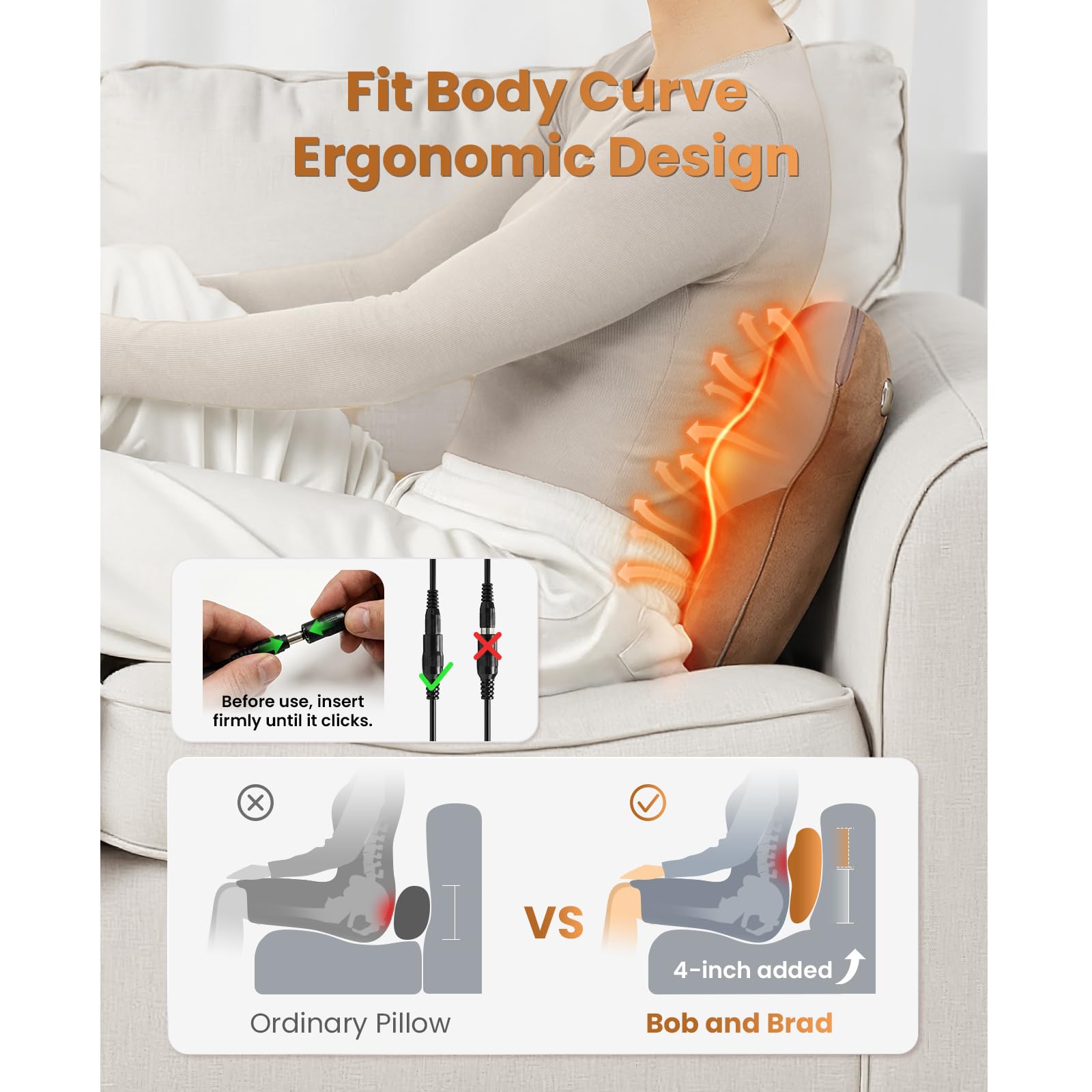 EZBack curved design targets neck and shoulders for at-desk tension relief