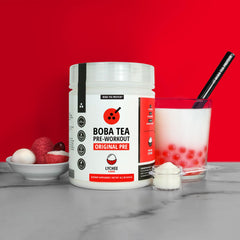 Preworkout glass ready to energize during lifting and cardio sessions.