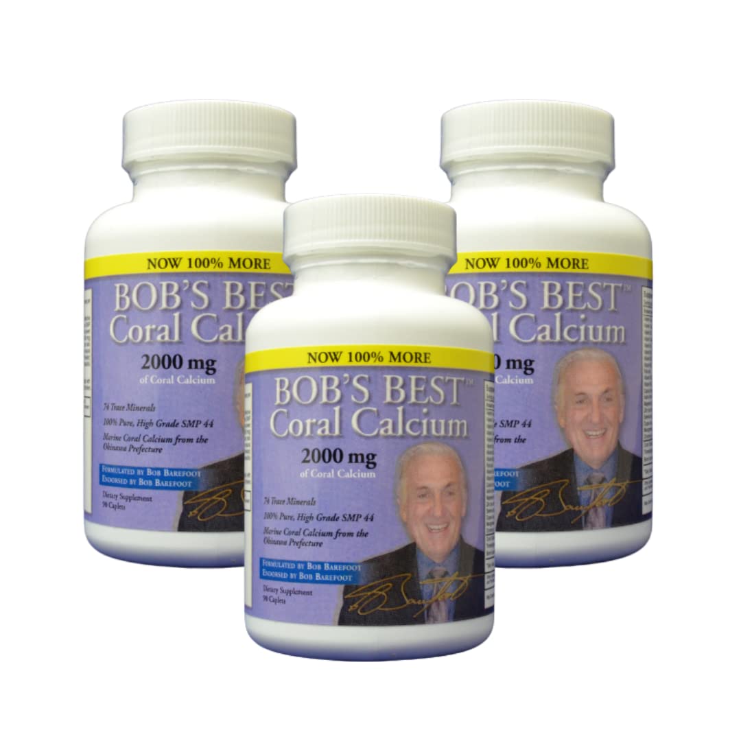 BOB'S BEST coral calcium 2000 mg bottle front view for daily mineral support