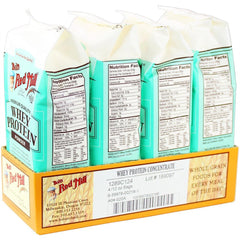 Bob's Red Mill Whey Protein Concentrate powder texture in bowl without additives.