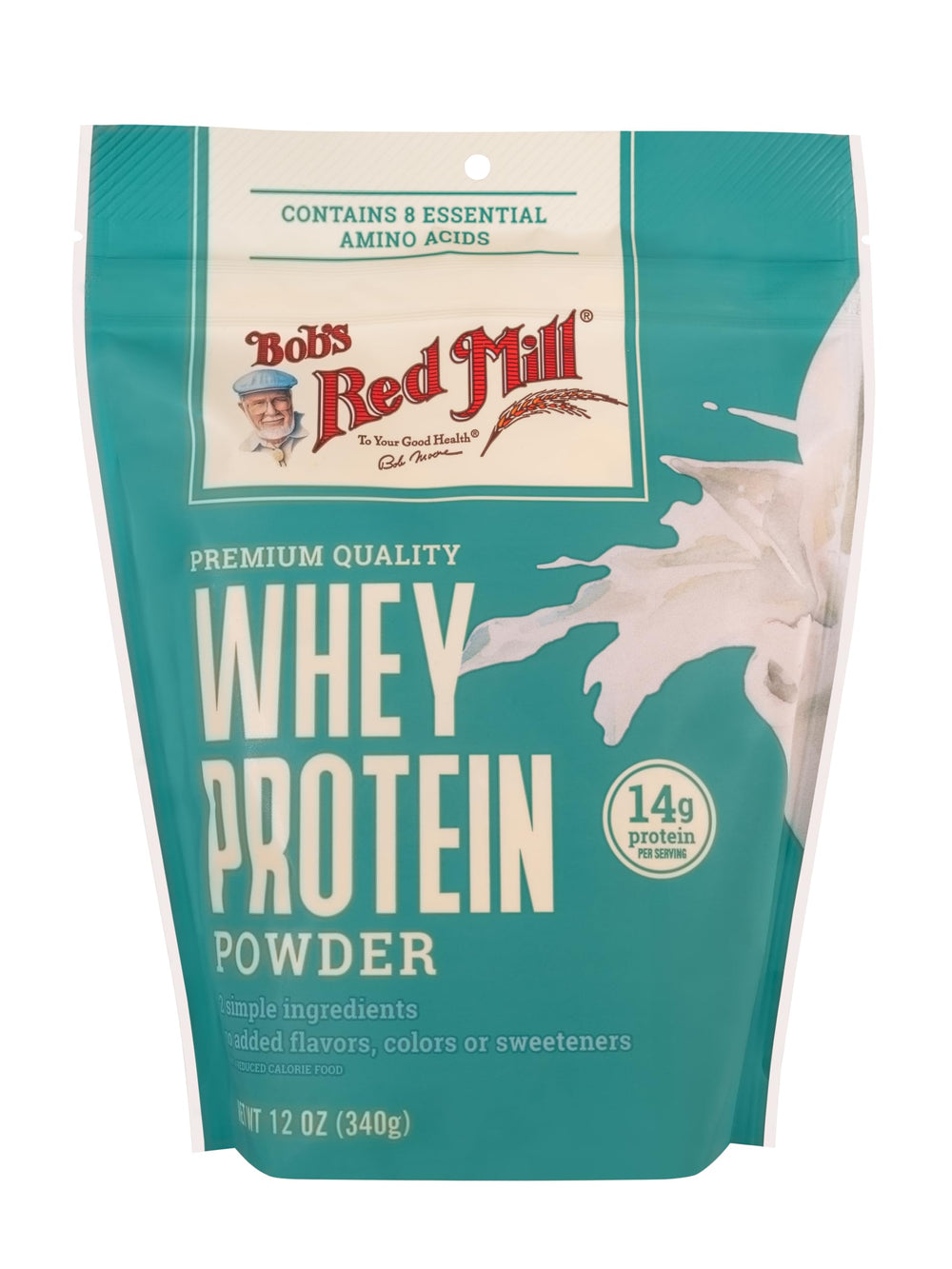 Bob's Red Mill Whey Protein Concentrate shake with frozen fruit.