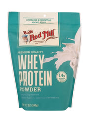 Bob's Red Mill Whey Protein Concentrate shake with frozen fruit.
