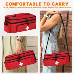 Boczif first aid kit bag external pockets for extra storage