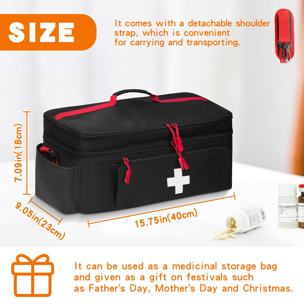 Boczif bag internal elastic loops secure forceps, tweezers, and thermometers.
