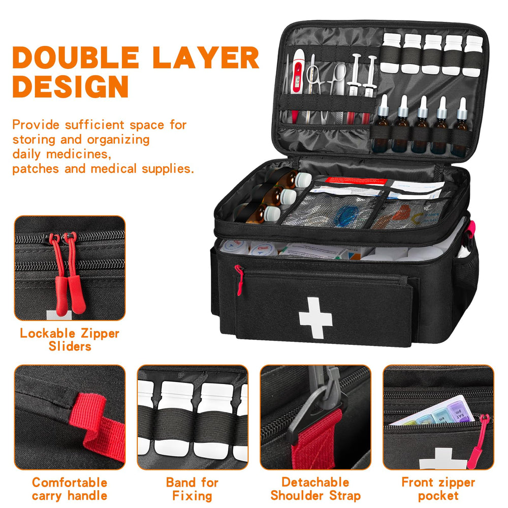 Boczif bag features organized pockets for easy retrieval of gauze and tools.