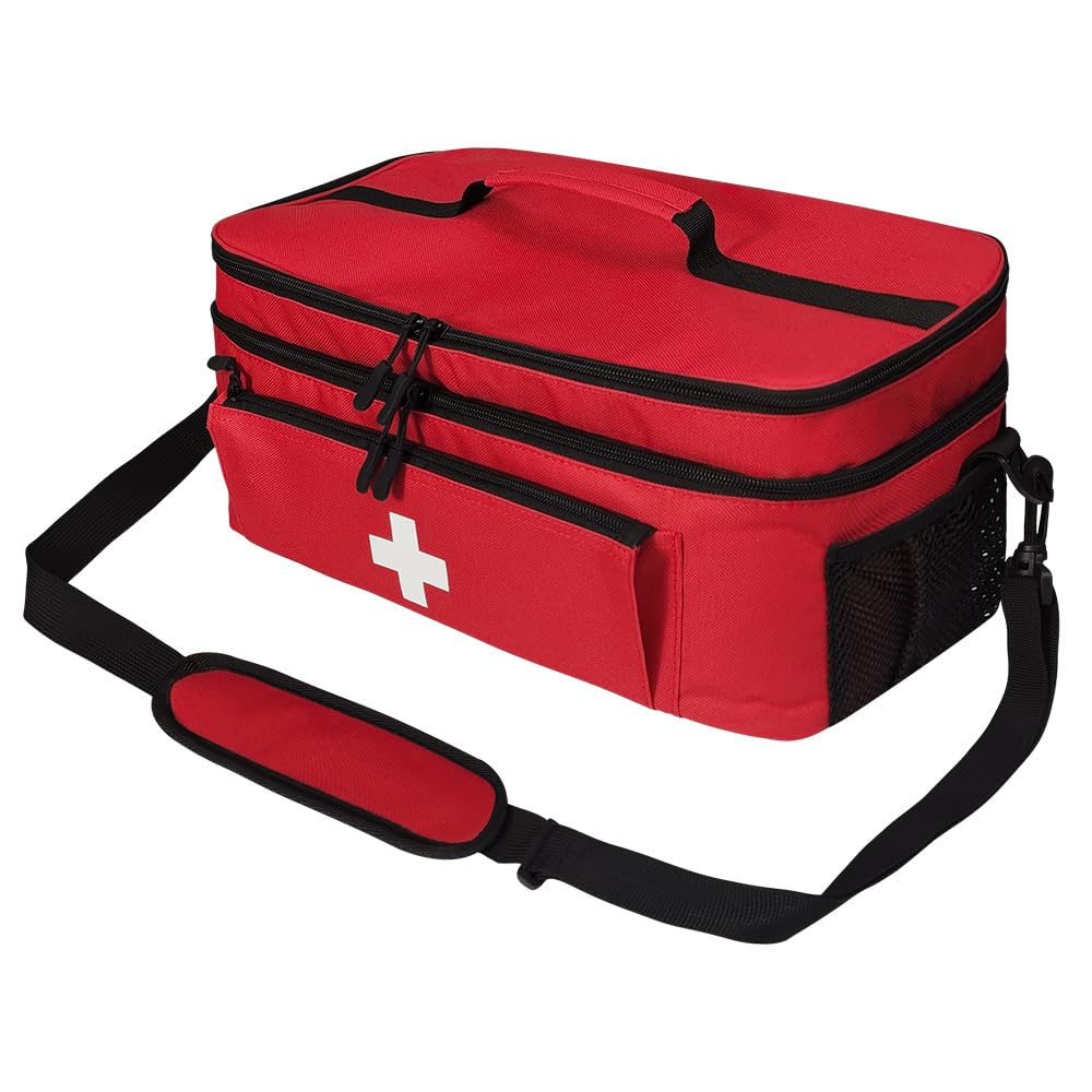 Boczif first aid kit bag with waterproof material protecting contents outdoors
