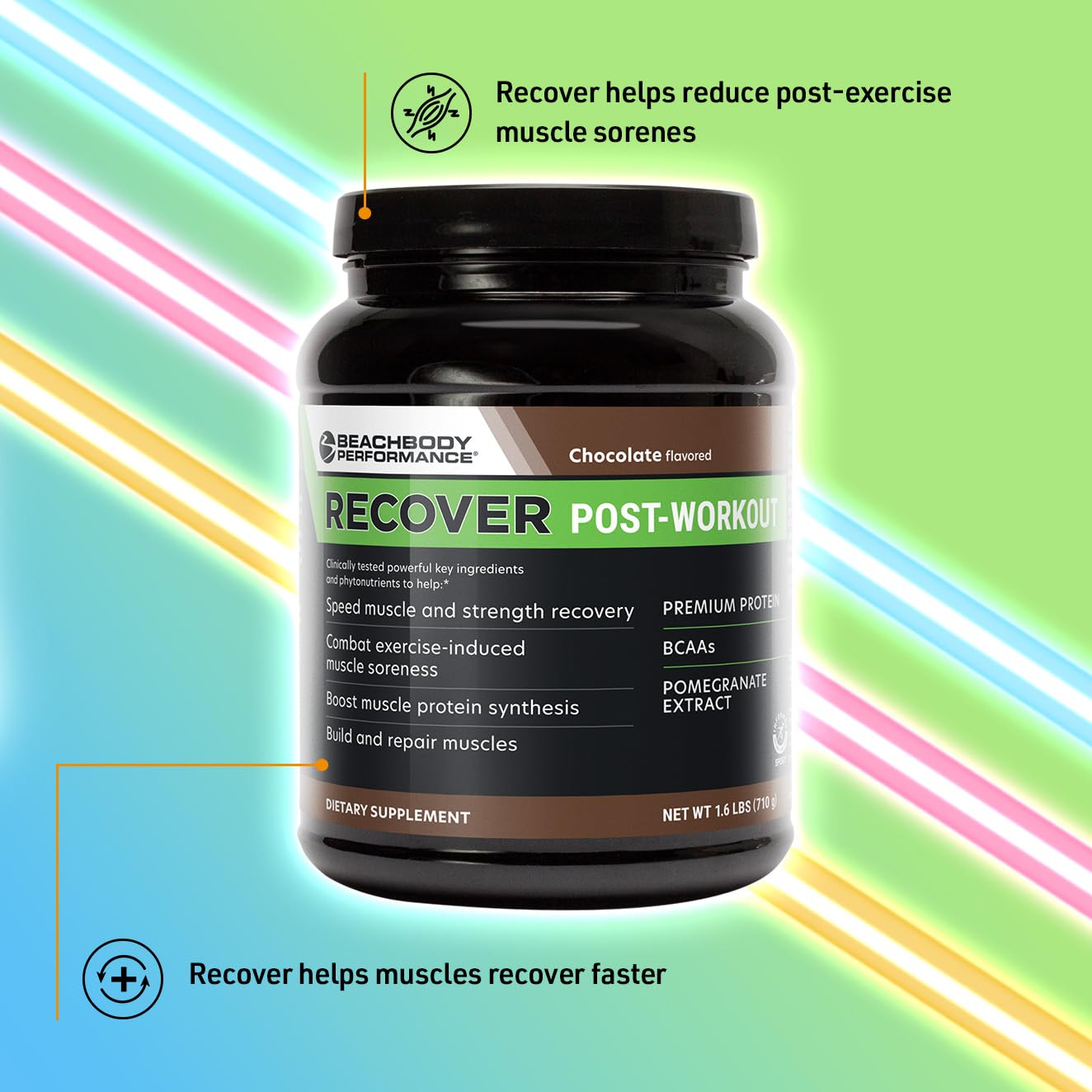 BODi Recover vegan option packaging showing plant-based protein