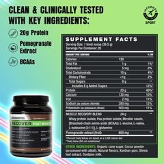 Scoop of BODi Recover provides 20g protein per serving for lean muscle