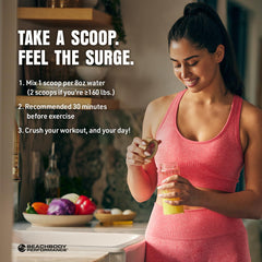 BODi Energize powder dissolving in water for quick hydration