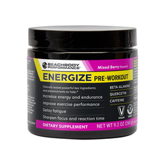 BODi Energize pre-workout tub front view for sustained energy