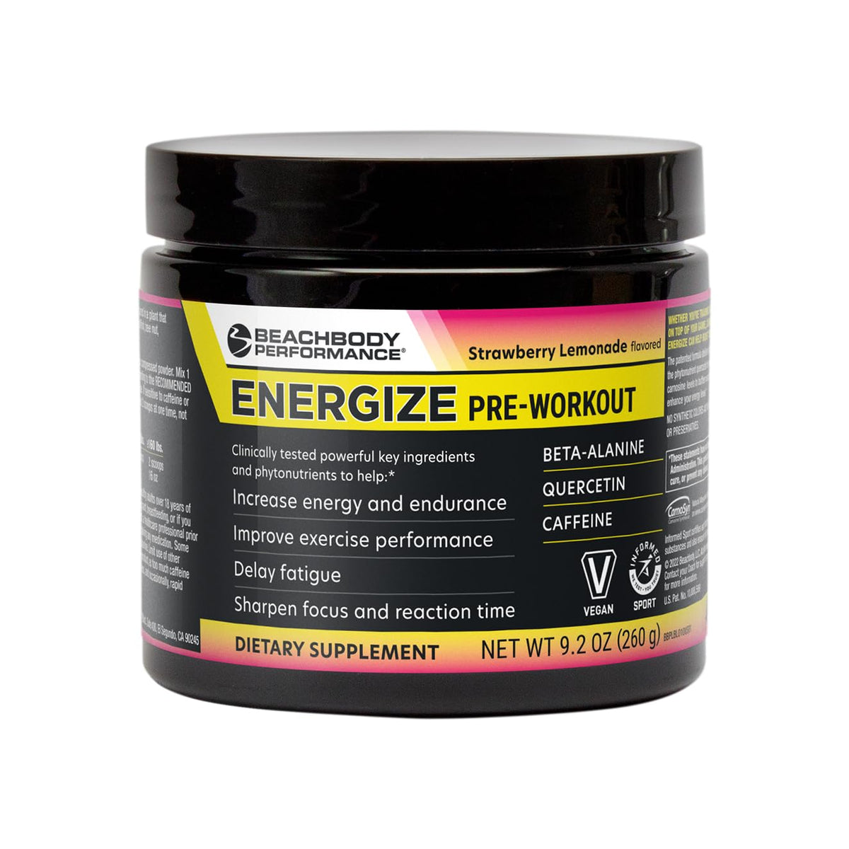 BODi Energize scoop in water for a quick energy boost during workouts.