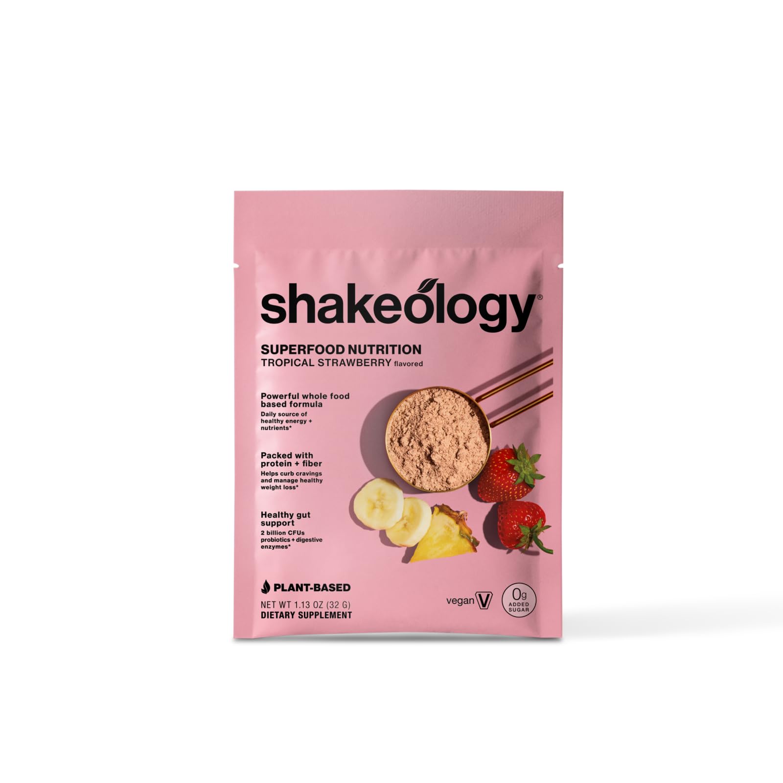 BODi Shakeology vegan protein blend supports plant-based nutrition in gluten-free form.