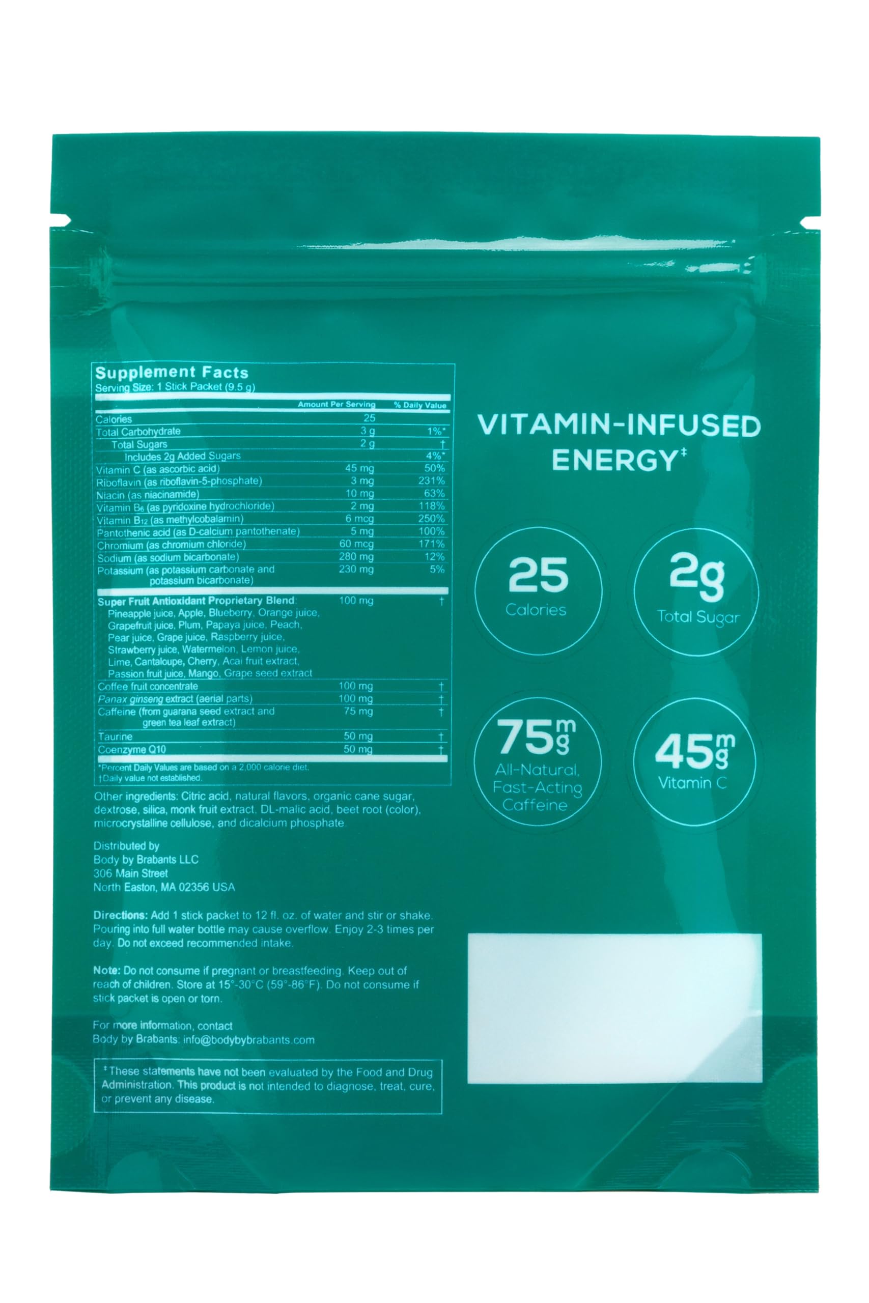 Body By Brabants Vitamina watermelon lime glass pour signaling quick vitality